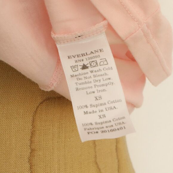 Everlane Women's Slim Cotton Crew Tee XS Pink Supima Cotton Short Sleeve NEW B52 - Picture 6 of 6